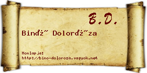 Binó Doloróza névjegykártya